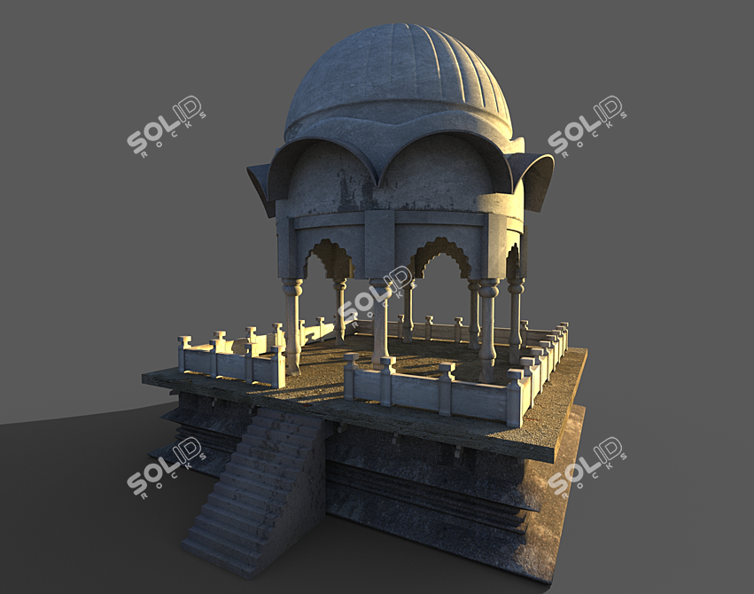 Ancient Temple Ruins 3D model image 3