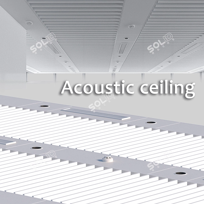 Versatile Acoustic Ceiling System 3D model image 1