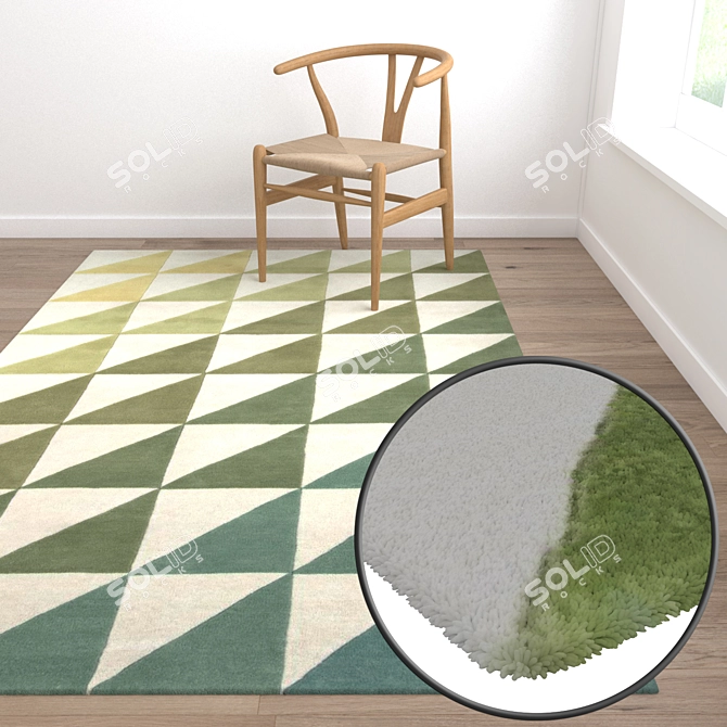 High Quality Carpet Set 3D model image 5