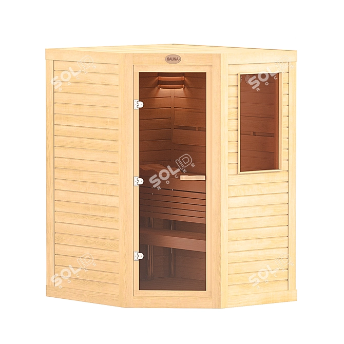 Sawo Wave Finnish Sauna 3D model image 1