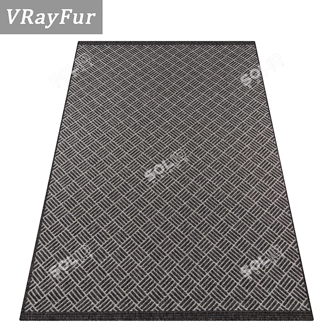 Patterned Carpets Set 3D model image 2