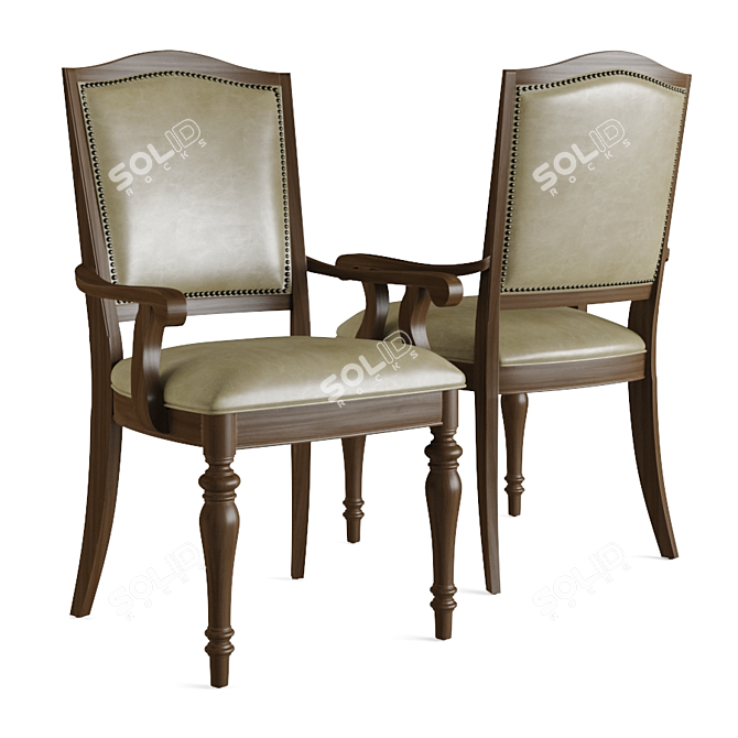 Elegant Rheems Side Chair 3D model image 1