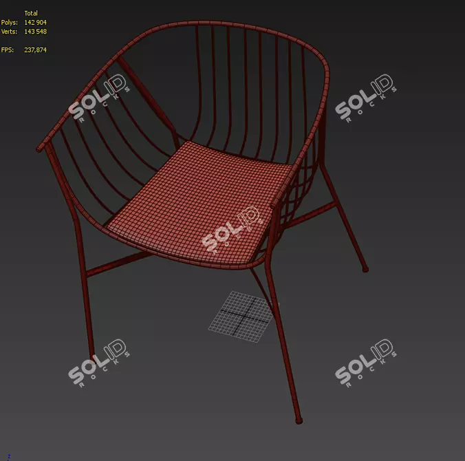 Modern Outdoor Seating: Jeanette Chair & Louie Table 3D model image 5