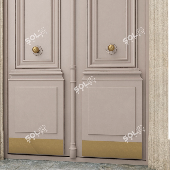 Classic Door: 1550mm x 3700mm 3D model image 2