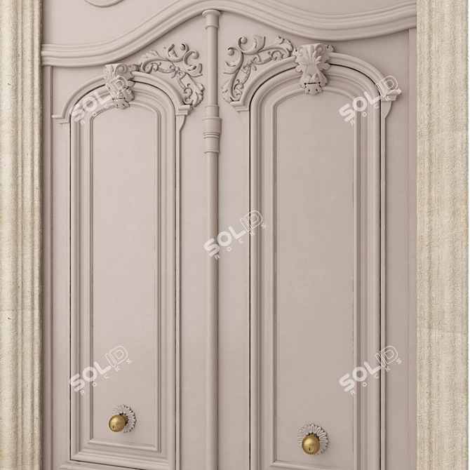 Classic Door: 1550mm x 3700mm 3D model image 3