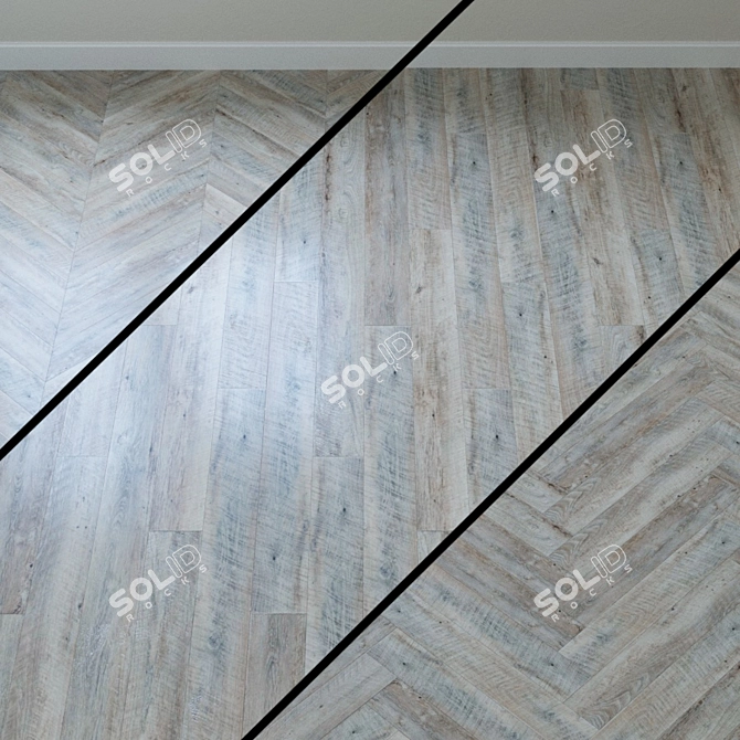 Mountain Oak Vinyl Laminate: Natural Elegance 3D model image 1