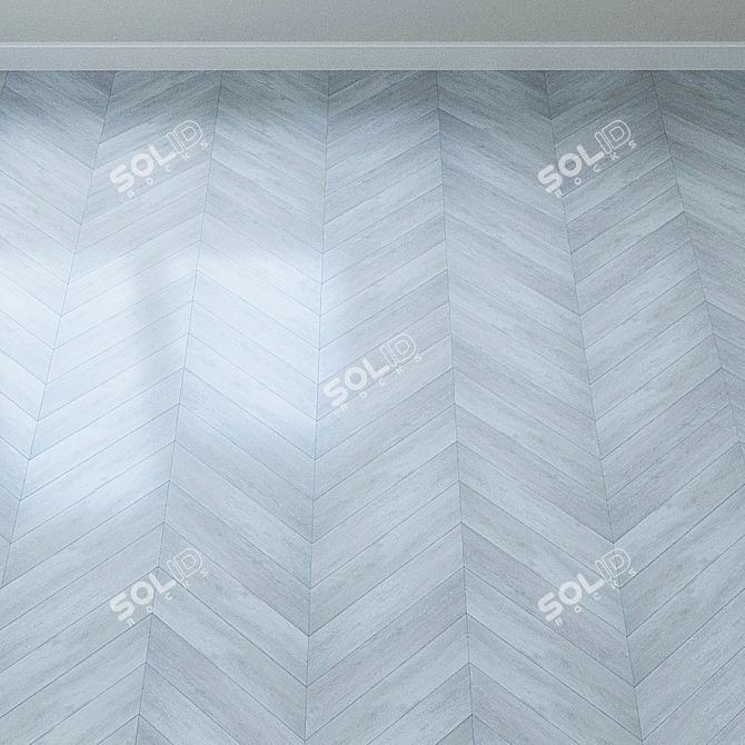 French Oak Chevron Quartz Vinyl Tiles 3D model image 3