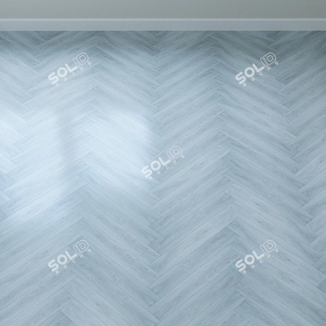 French Fir Chevron Vinyl Tiles 3D model image 4