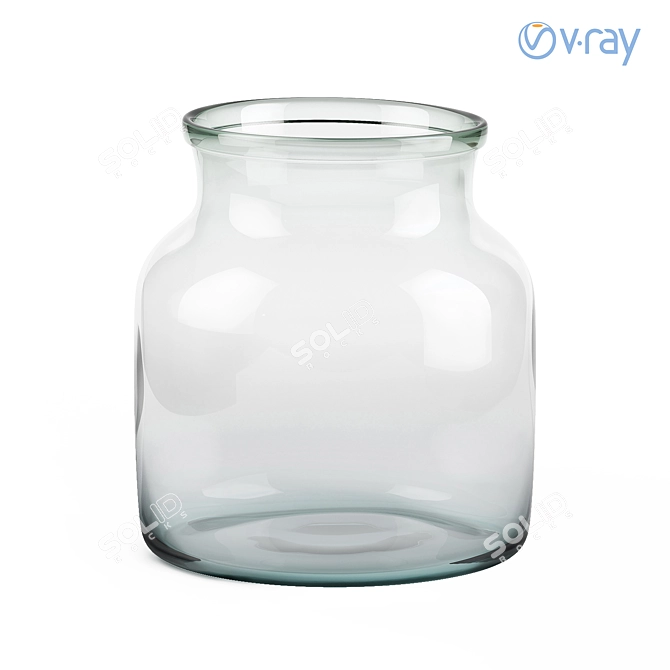 Colorblock Mason Jar: Small & Stylish 3D model image 2