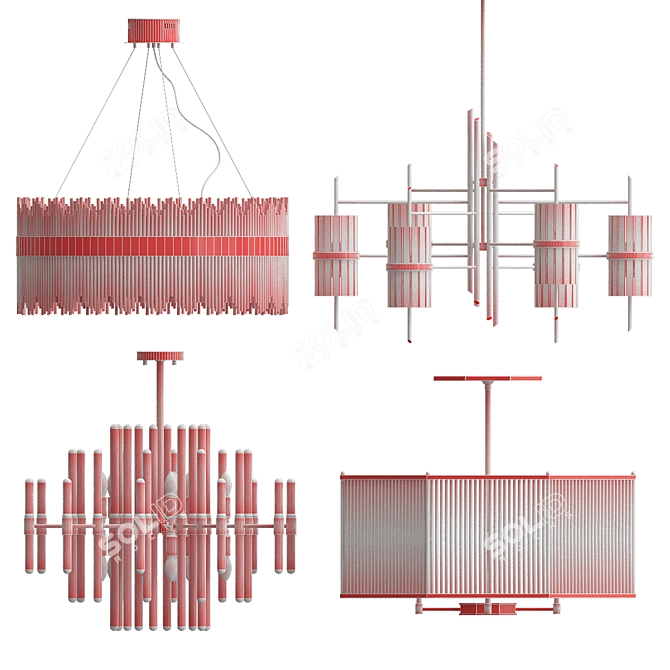 Modern Chandeliers Collection: Illuminate Your Space 3D model image 2