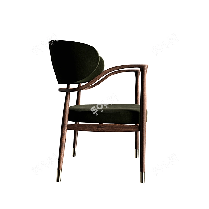 MASON Upholstered Dining Chair 3D model image 3