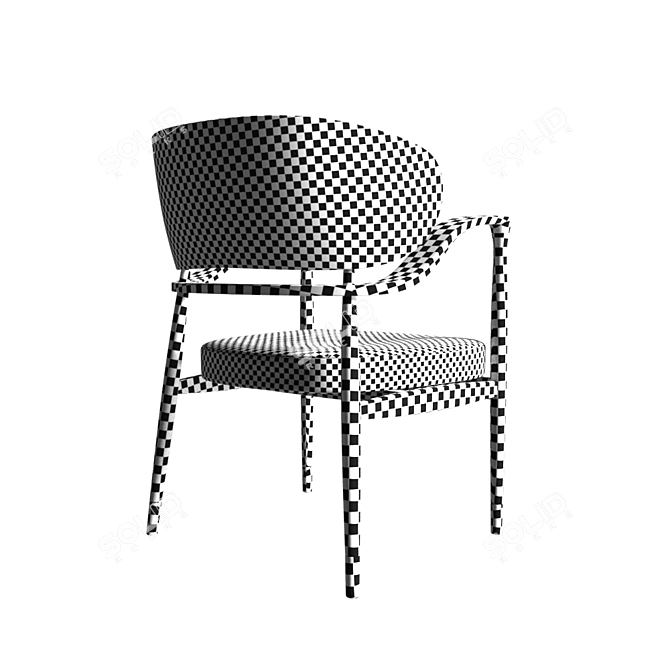 MASON Upholstered Dining Chair 3D model image 5