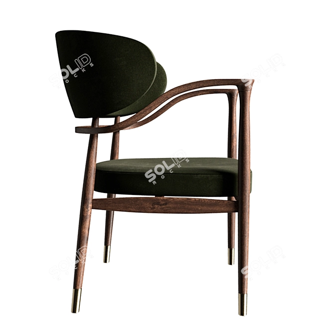 MASON Upholstered Dining Chair 3D model image 8