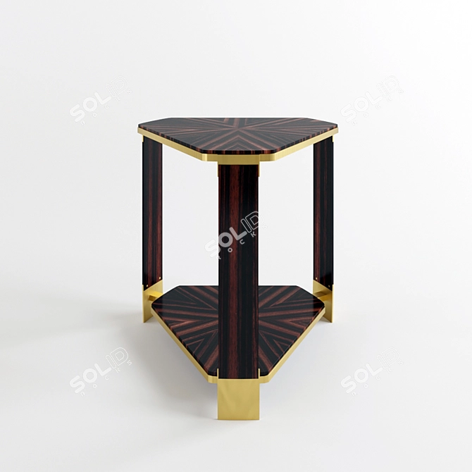 Modern Triangular Side Table 3D model image 2