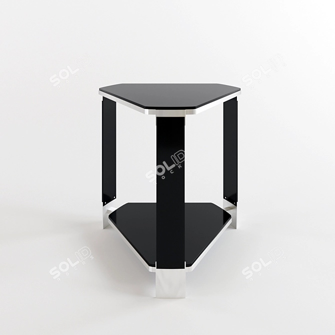 Modern Triangular Side Table 3D model image 3