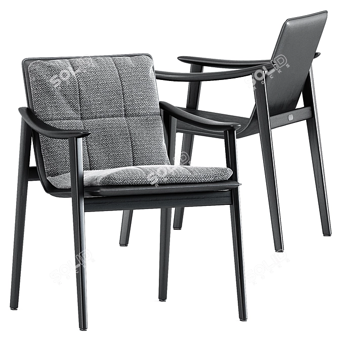 Fynn Chair 2: Sleek Design by GamFratesi 3D model image 1