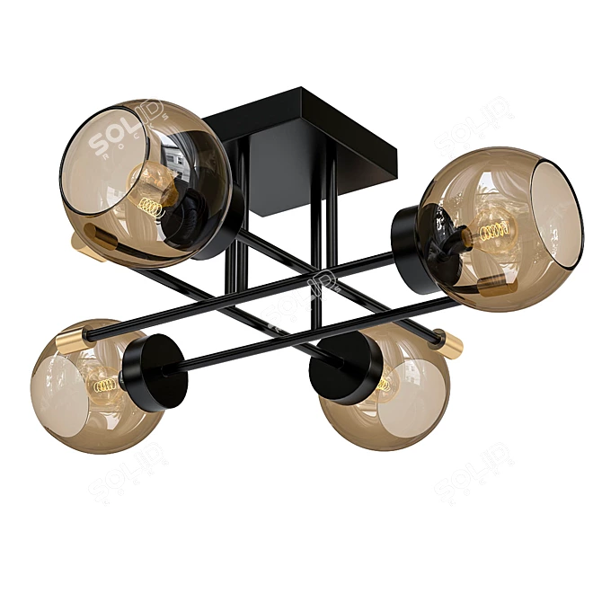 ALFA Transfer Max 25364: Sleek Loft Chandelier 3D model image 1