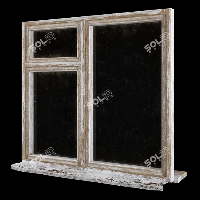 Title: Vintaged Window Frame 3D model image 2