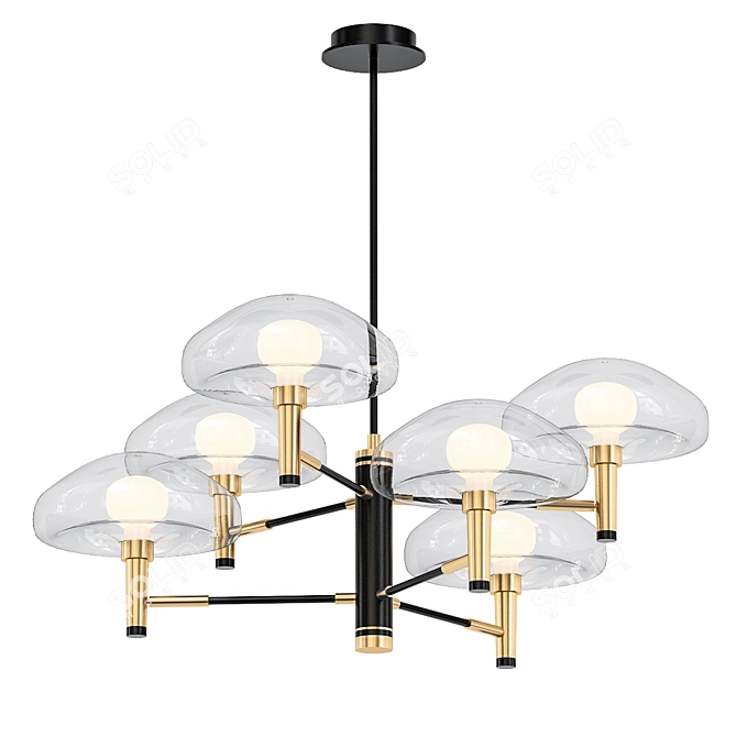 Modern Clear Glass Scaleph Pendant Light 3D model image 1