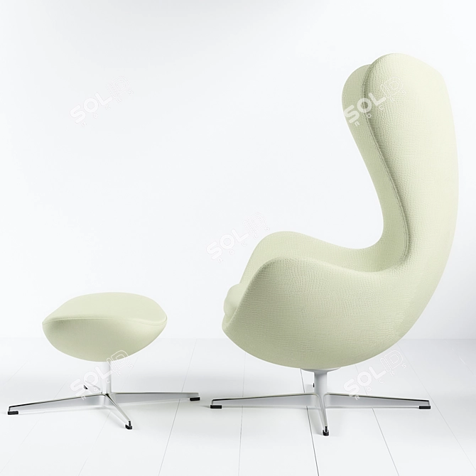 Elegant Egg Chair by Arne Jacobsen 3D model image 3