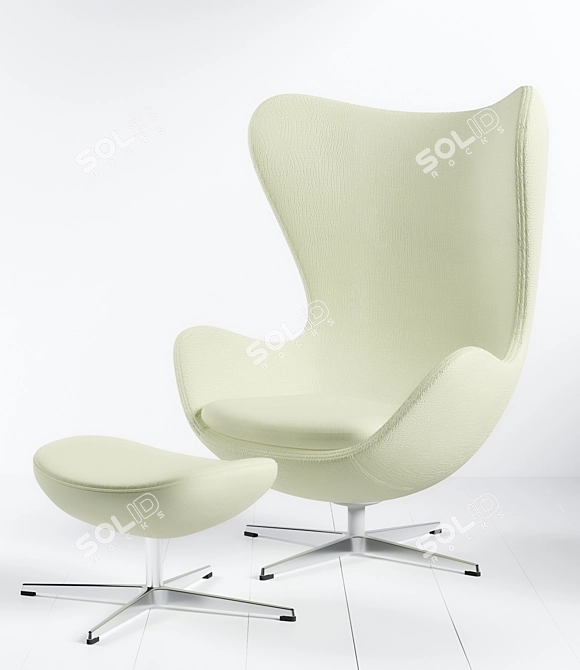 Elegant Egg Chair by Arne Jacobsen 3D model image 4