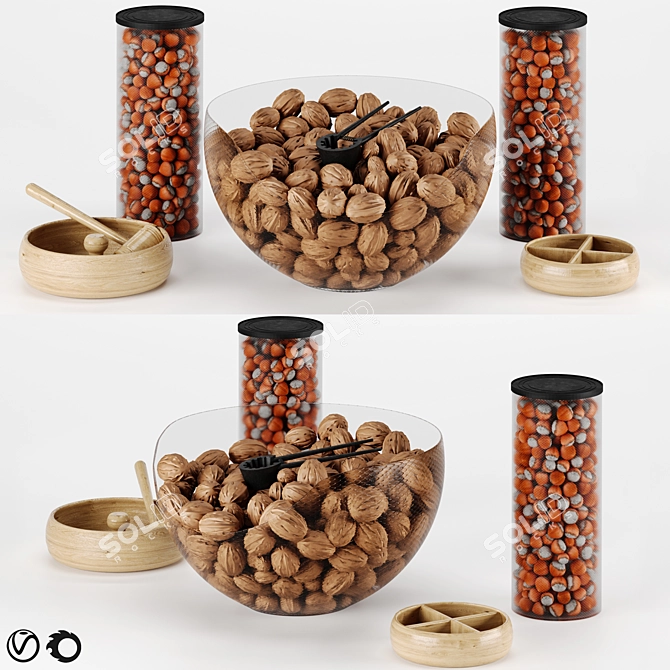  Nuts Delight Bowl Set 3D model image 1