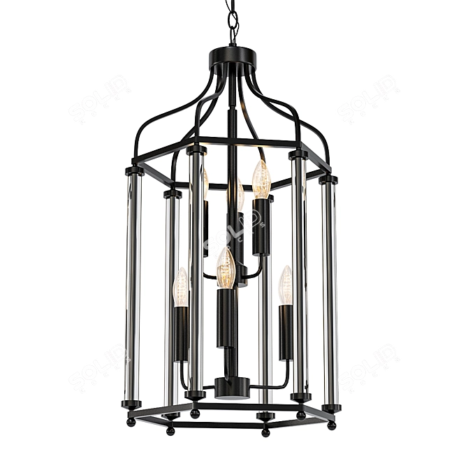 Gothic Charm Pendant Light 3D model image 1