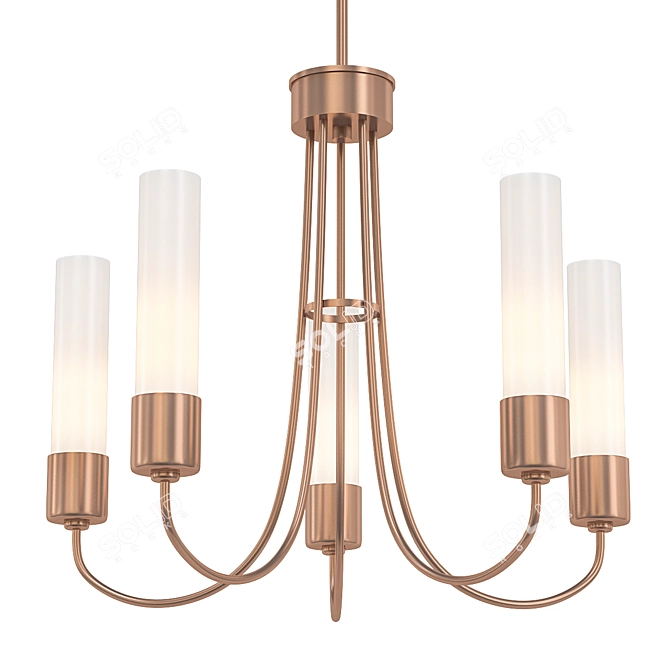 Elegant Portico Outdoor Chandelier 3D model image 1