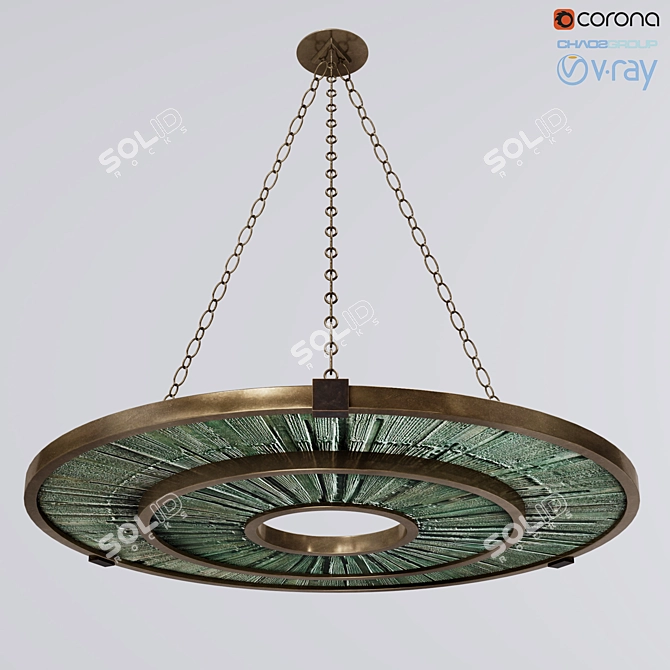 Radiant Circle Pendant Light 3D model image 1