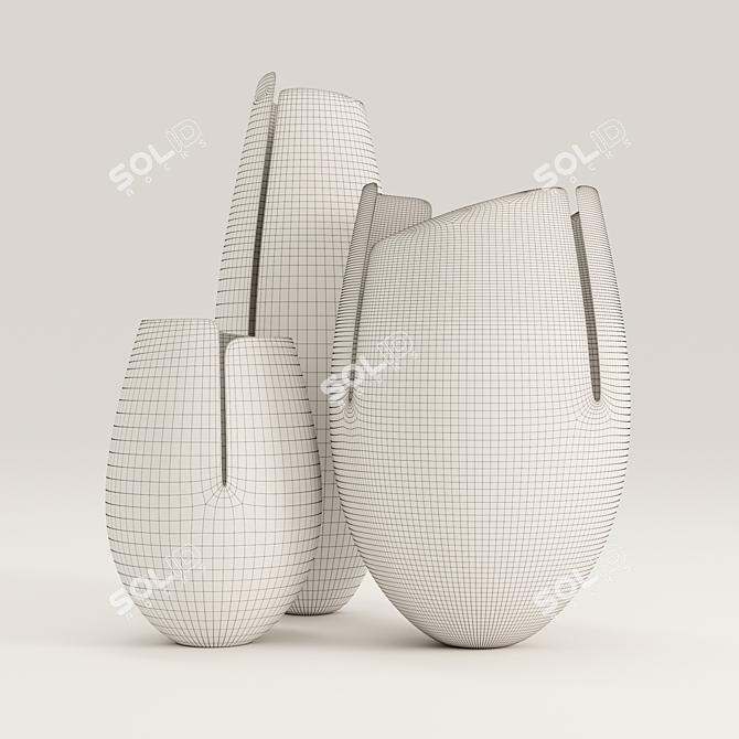 Artistic Ashraf Hanna Vases 3D model image 5