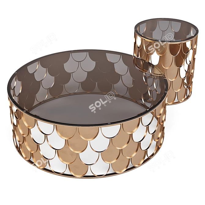 Eichholtz Lindiscret: Luxurious Copper Coffee Tables 3D model image 1