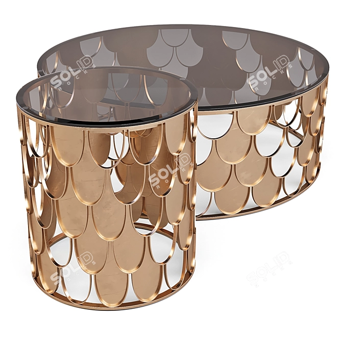 Eichholtz Lindiscret: Luxurious Copper Coffee Tables 3D model image 2