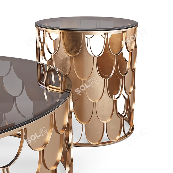 Eichholtz Lindiscret: Luxurious Copper Coffee Tables 3D model image 3