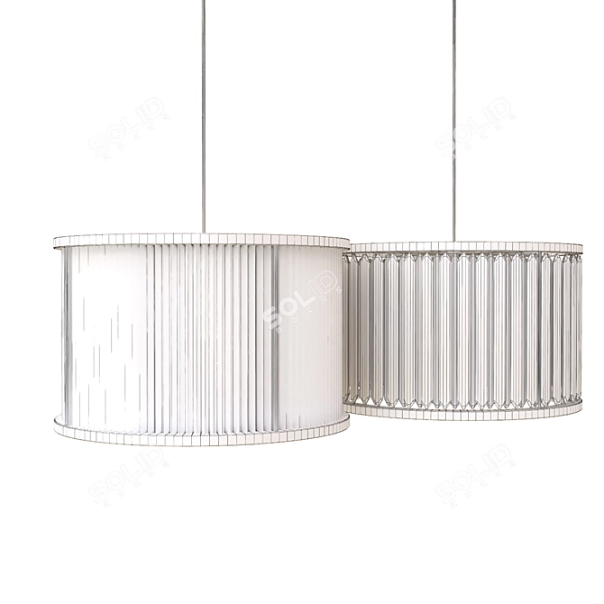 Elegant Crystal Ceiling Light 3D model image 5