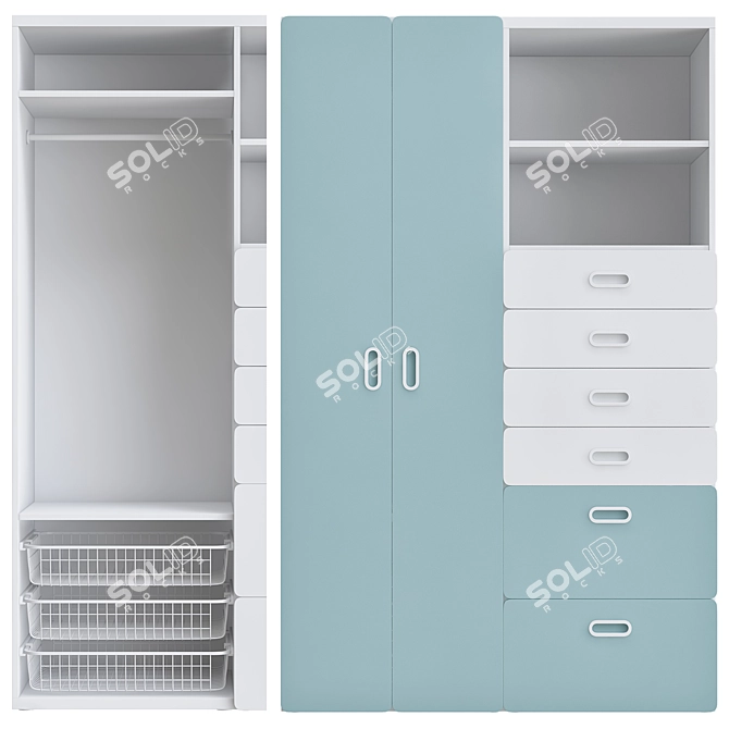 Stylish Stuva / Fritids Wardrobe 3D model image 1