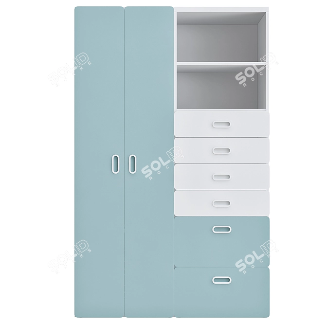 Stylish Stuva / Fritids Wardrobe 3D model image 2