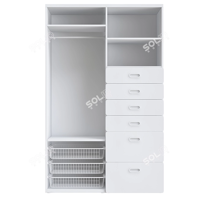 Stylish Stuva / Fritids Wardrobe 3D model image 3