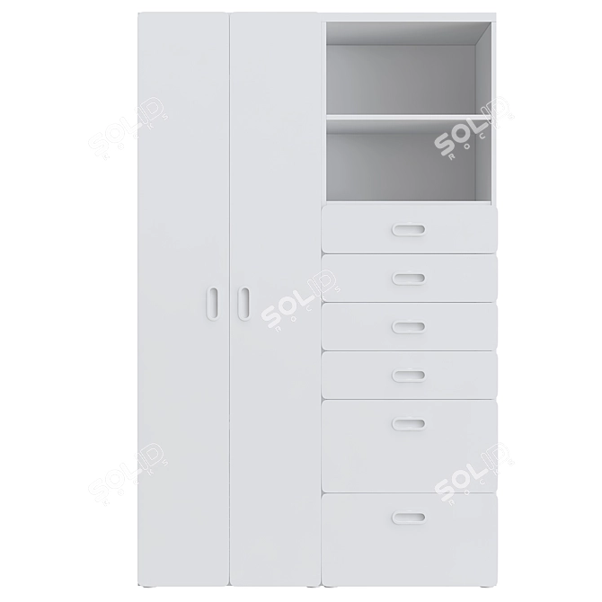 Stylish Stuva / Fritids Wardrobe 3D model image 4