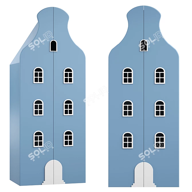 Playful Wardrobe-House for Kids M205 by Sufix 3D model image 1