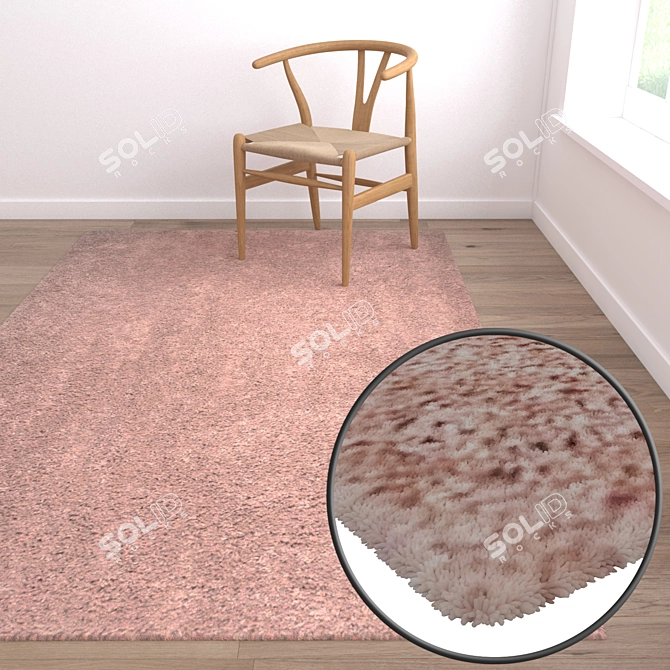 Versatile Carpet Set - High Quality Textures 3D model image 5