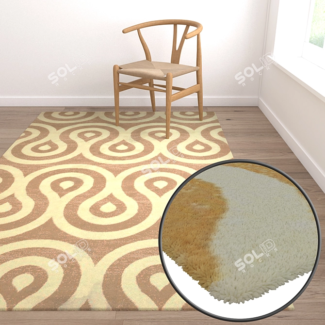 Premium Texture Carpets Set 3D model image 5