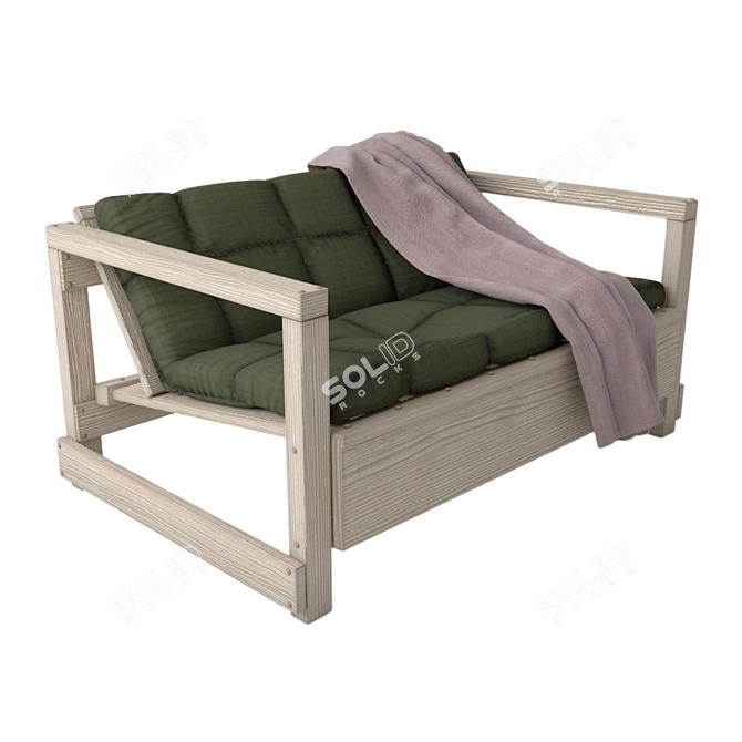 Modern Lounge Sofa 3D model image 2