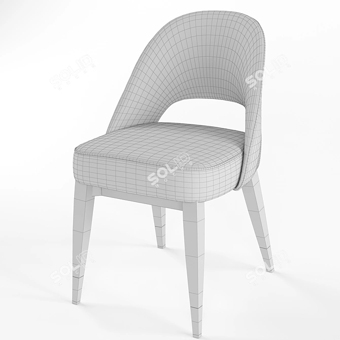 Velvet Dining Chairs: Clover Collection 3D model image 5