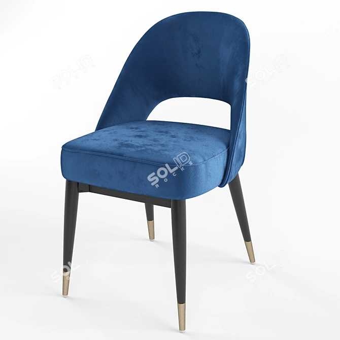 Velvet Dining Chairs: Clover Collection 3D model image 8