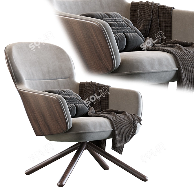 Cozy Connection Chair 3D model image 2