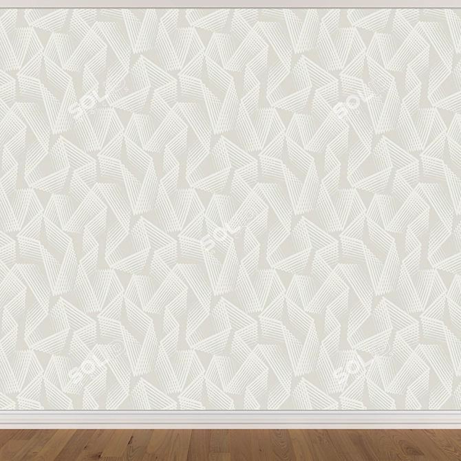 Seamless Wallpaper Set - 3 Colors 3D model image 3