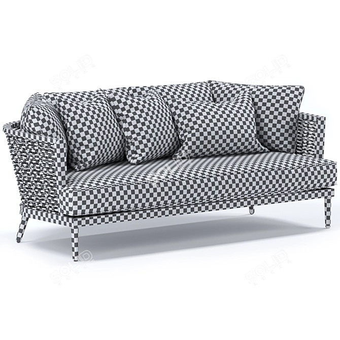 Slettvoll Marty 3-Seater Sofa: Sleek Elegance for Your Space 3D model image 5