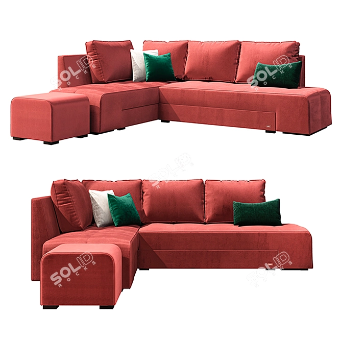 Veneto Gabriel Corner Sofa 3D model image 1