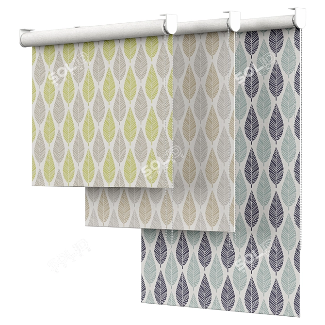 Window Wonderland Roller Blind 3D model image 2