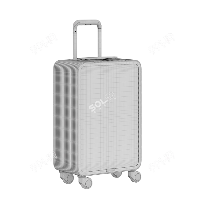 Sleek Aluminum Carry-On: TUPLUS X2 3D model image 5